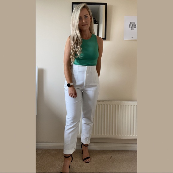 Zara Pants - Zara white high waisted trousers
